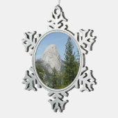 パノラマトレイルIIからのハーフドーム スノーフレークピューターオーナメント (右)