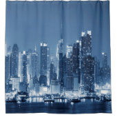 パノラマナイトスカイラインマンハッタンニューヨークシティ シャワーカーテン (正面)
