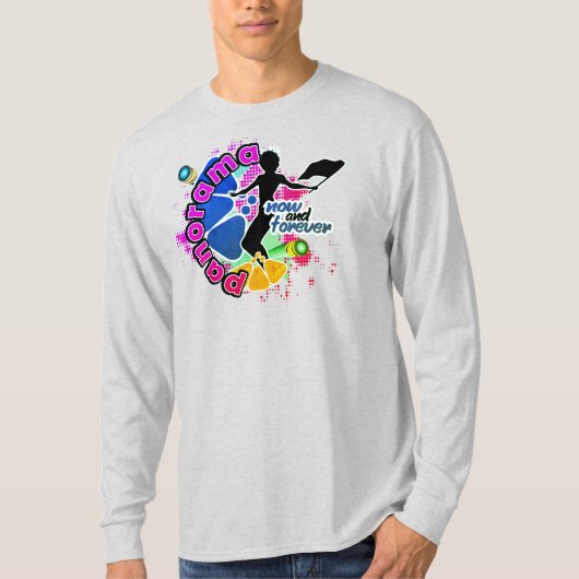 パノラマフラッグウーマンサミナリー Tシャツ (正面)