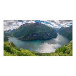 パノラマプリントの完全なGeirangerfjord フォトプリント