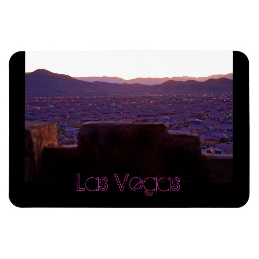 パノラママウンテンズラスベガスビューフレキシブルマグネット マグネット (横)