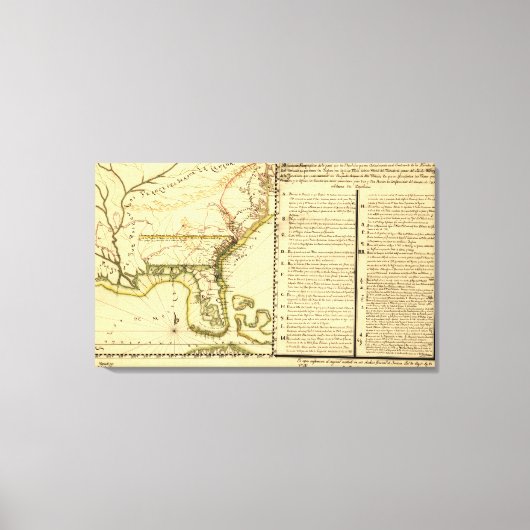 パノラママップ(スペインの言語) キャンバスプリント (正面)