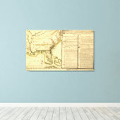 パノラママップ(スペインの言語) キャンバスプリント (インサイチュ (ウッドフロア))