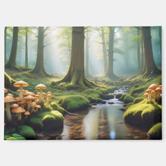 パノラマランドスケープパノラミックリバー自然フォレスト マグネット (正面)