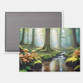 パノラマランドスケープパノラミックリバー自然フォレスト マグネット (正面/裏面)