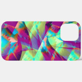 パノラマ効果の青い緑のピンクのジグザグのミックス Case-Mate iPhoneケース (裏面 / 右)