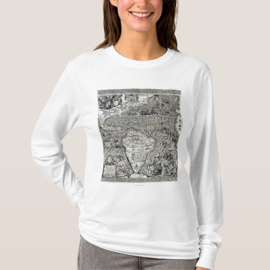 パノラマ式北アメリカの南そして部分- Tシャツ (正面)