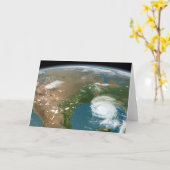 パノラマ惑星の地球と米国。 カード (黄色い花)