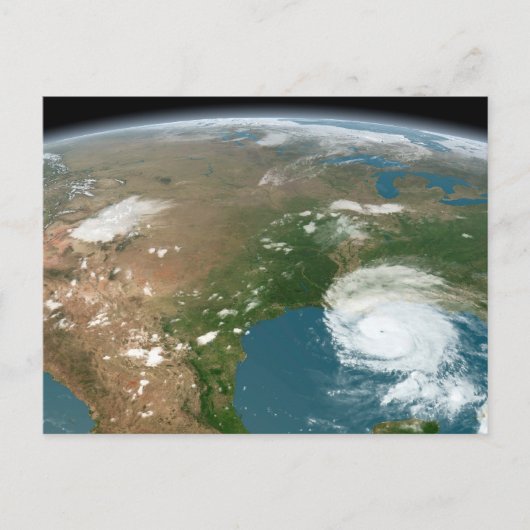 パノラマ惑星の地球と米国。 ポストカード (正面)