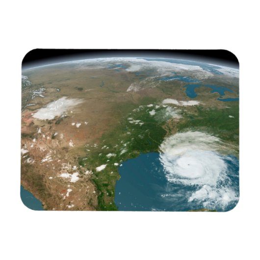 パノラマ惑星の地球と米国。 マグネット (横)