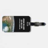 パノラマ惑星の地球と米国。 ラゲッジタグ (裏面横)