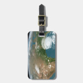 パノラマ惑星の地球と米国。 ラゲッジタグ (正面縦)