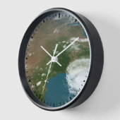 パノラマ惑星の地球と米国。 壁時計 (傾斜)