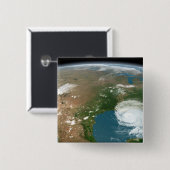 パノラマ惑星の地球と米国。 缶バッジ (正面&裏面)