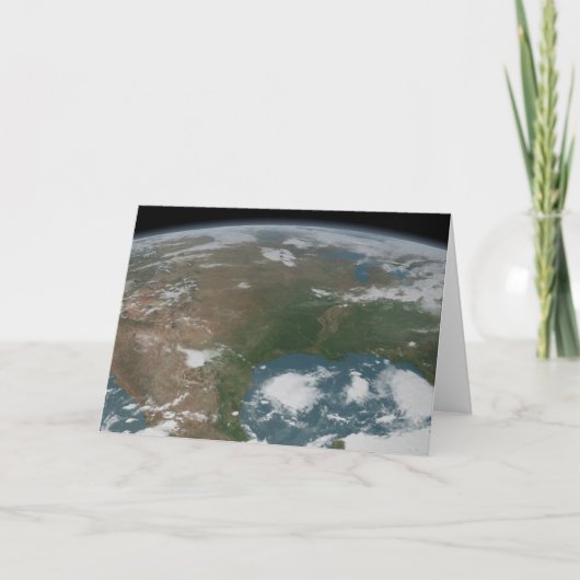 パノラマ惑星の地球と米国。2 カード (正面)