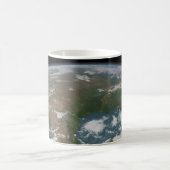 パノラマ惑星の地球と米国。2 コーヒーマグカップ (中央)