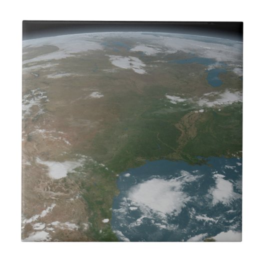 パノラマ惑星の地球と米国。2 タイル (正面)