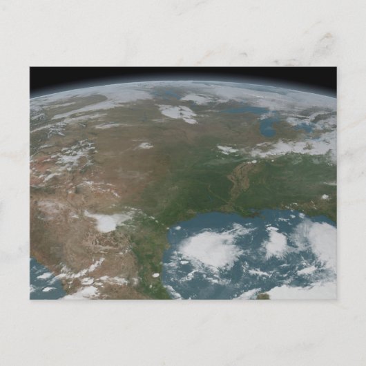 パノラマ惑星の地球と米国。2 ポストカード (正面)