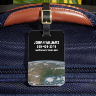 パノラマ惑星の地球と米国。2 ラゲッジタグ