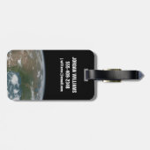 パノラマ惑星の地球と米国。2 ラゲッジタグ (裏面横)