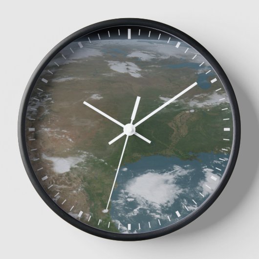 パノラマ惑星の地球と米国。2 壁時計 (正面)