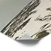 パノラマ雪のアンデス山脈の風景、ウシュアイア ポスター (角)