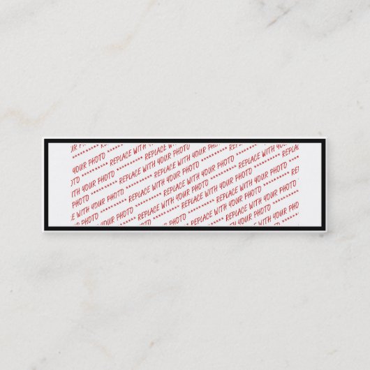 パノラマ、グループ、またはクラスフォトのテンプレート スキニー名刺 (正面)