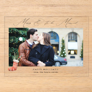 パノラマ Merry & To Be Married ストック写真付き アクリル招待状