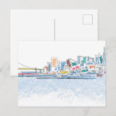 パノラミックサンフランシソ（カリフォルニア州） ポストカード (正面/裏面)