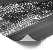 パノラミック白黒ニューヨークシティスカイライン ポスター (角)