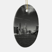 パノラミック白黒ブルックリン セラミックオーナメント (右)