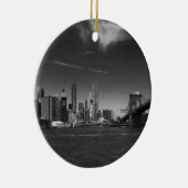 パノラミック白黒ブルックリン セラミックオーナメント (右)