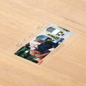 パノラメリーム&To Be結婚した wストッキング写真 アクリル招待状 (レイダウン)