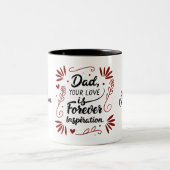 パパあなたの愛は永遠インスピレーション引用文マグカップ ツートーンマグカップ (中央)