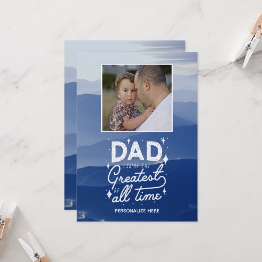 パパあなたはのフもっとも偉大ラットグリーティングカード カード (正面/裏面インサイチュ)