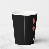 パパあなたはキングトランプのポーカーゲームファーザデイ紙 紙コップ (右)