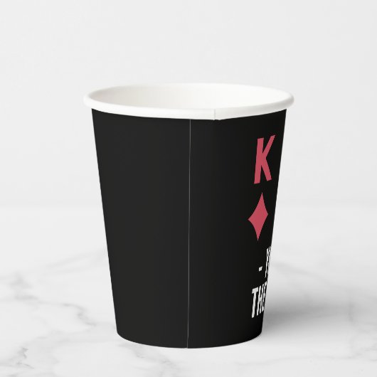 パパあなたはキングトランプのポーカーゲームファーザデイ紙 紙コップ (右)