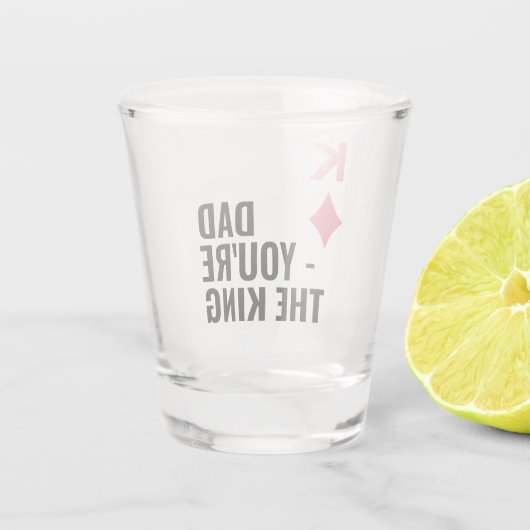 パパあなたはキングトランプのポーカーファーザデー ショットグラス (裏面)