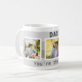 パパあなたはグレー最高のブラシのストローク3写真 コーヒーマグカップ (正面左)