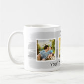 パパあなたはグレー最高のブラシのストローク3写真 コーヒーマグカップ (左)