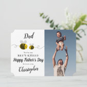 パパあなたはビーの膝の父の日フォトカード (スタンド正面)