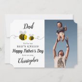 パパあなたはビーの膝の父の日フォトカード (正面)