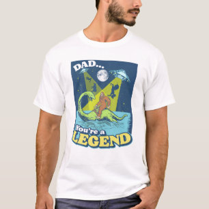 パパあなたは伝説の父おもしろい家の日ビッグフットネス Tシャツ