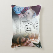 'パパ'あなたは写真の名前最高の&引用文プラーク アクセントクッション (正面(垂直))