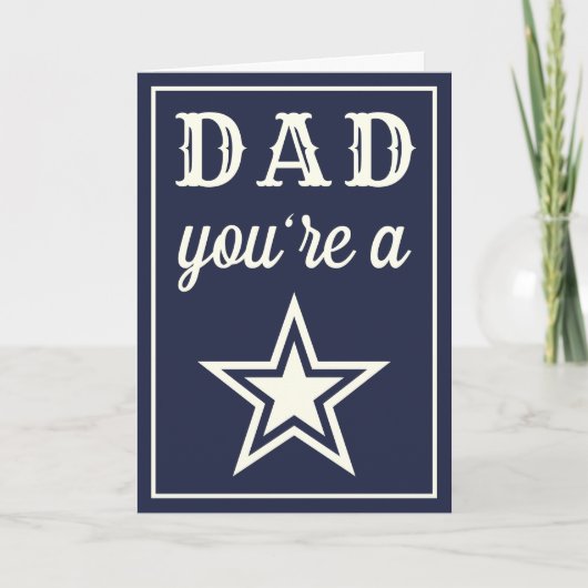 パパあなたは星！ | Any Color Father's Day カード (正面)