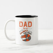 パパあなたは最高のだ!父おもしろいの日 ツートーンマグカップ (左)