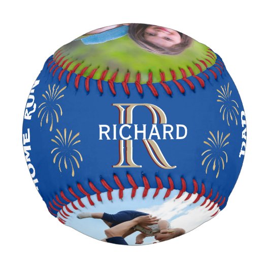 パパあなたは私たちの家走2写真日付 野球ボール (裏面)