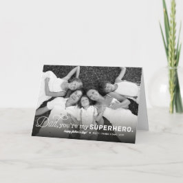 パパあなたは私のスーパーヒーローハッピー·パターズ·デイ·フォト カード