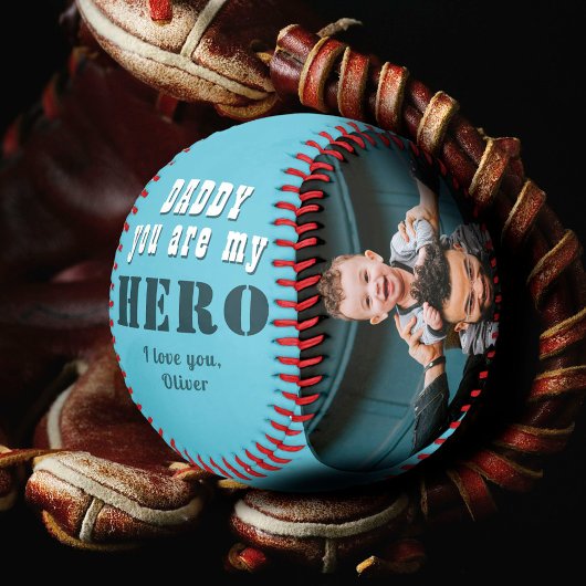 パパあなたは私のヒーロー パパ2 フォト コラージュ 野球ボール