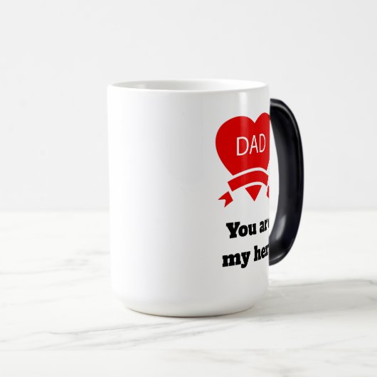 パパあなたは私のヒーローl愛l父の日 モーフィングマグカップ (正面右)